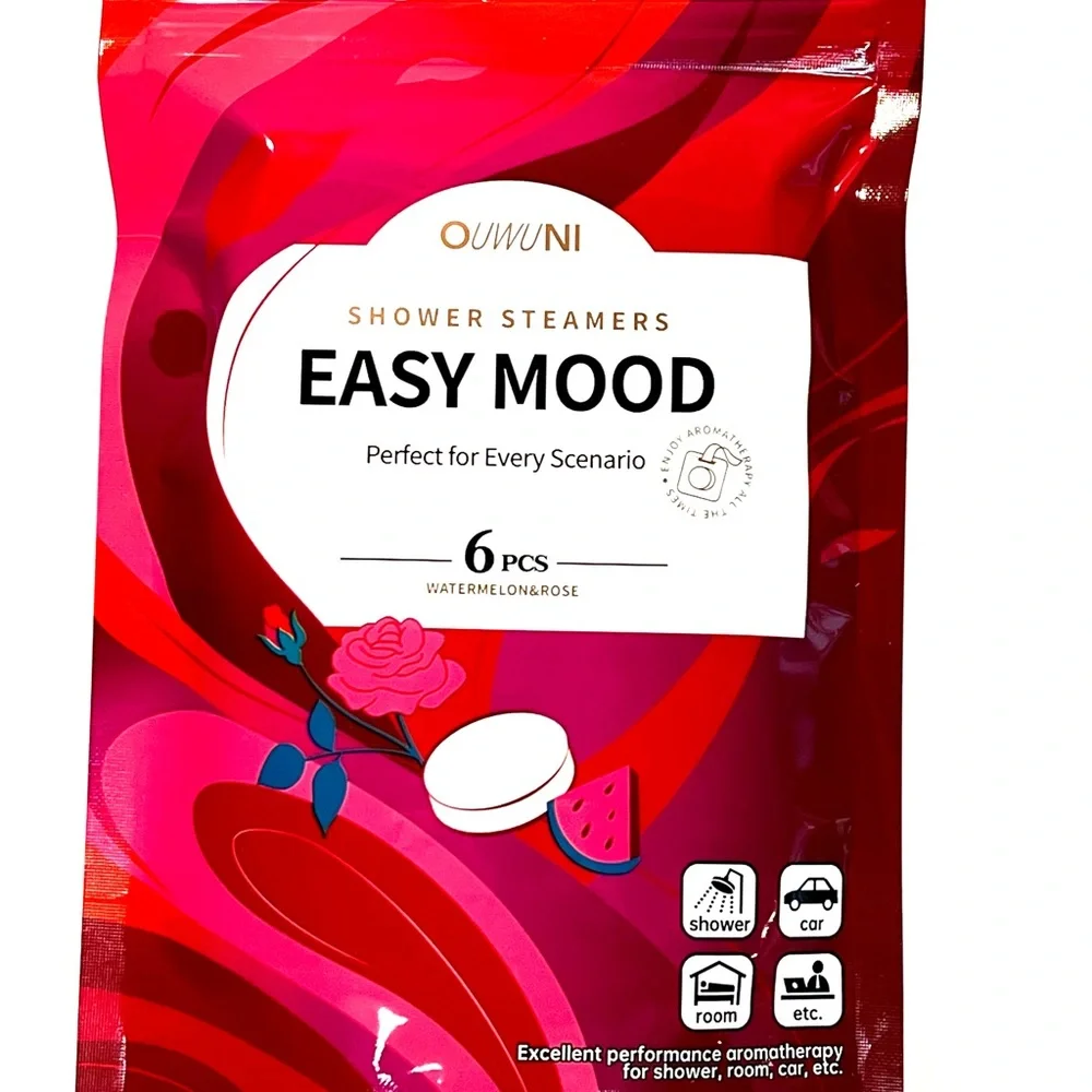 Easy Mood ORGANIC Shower Steamers Rose and Watermelon